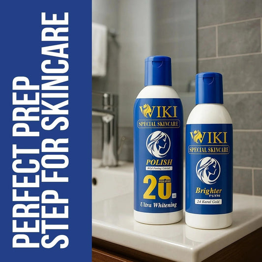 Wiki Skin Polish –|| Buy 1 Get 1 Free || 200ml & 24K Gold Brighter Powder 100ml