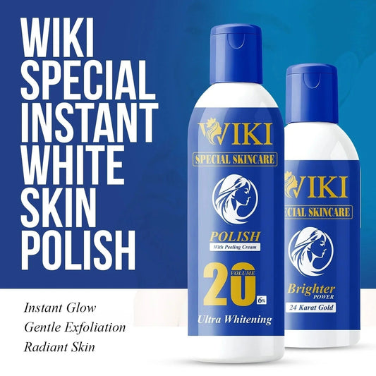 Wiki Skin Polish –|| Buy 1 Get 1 Free || 200ml & 24K Gold Brighter Powder 100ml
